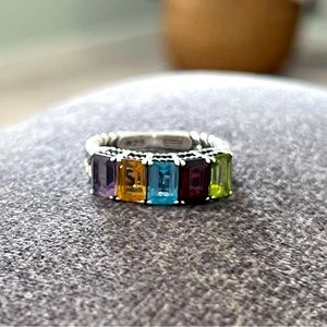 Effy Multi-Gemstone Sterling Silver Ring.  Women’s size 7.